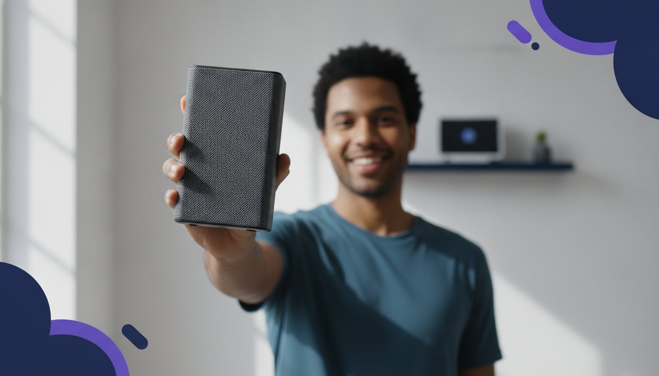 Creator demonstrating a product on mobile camera