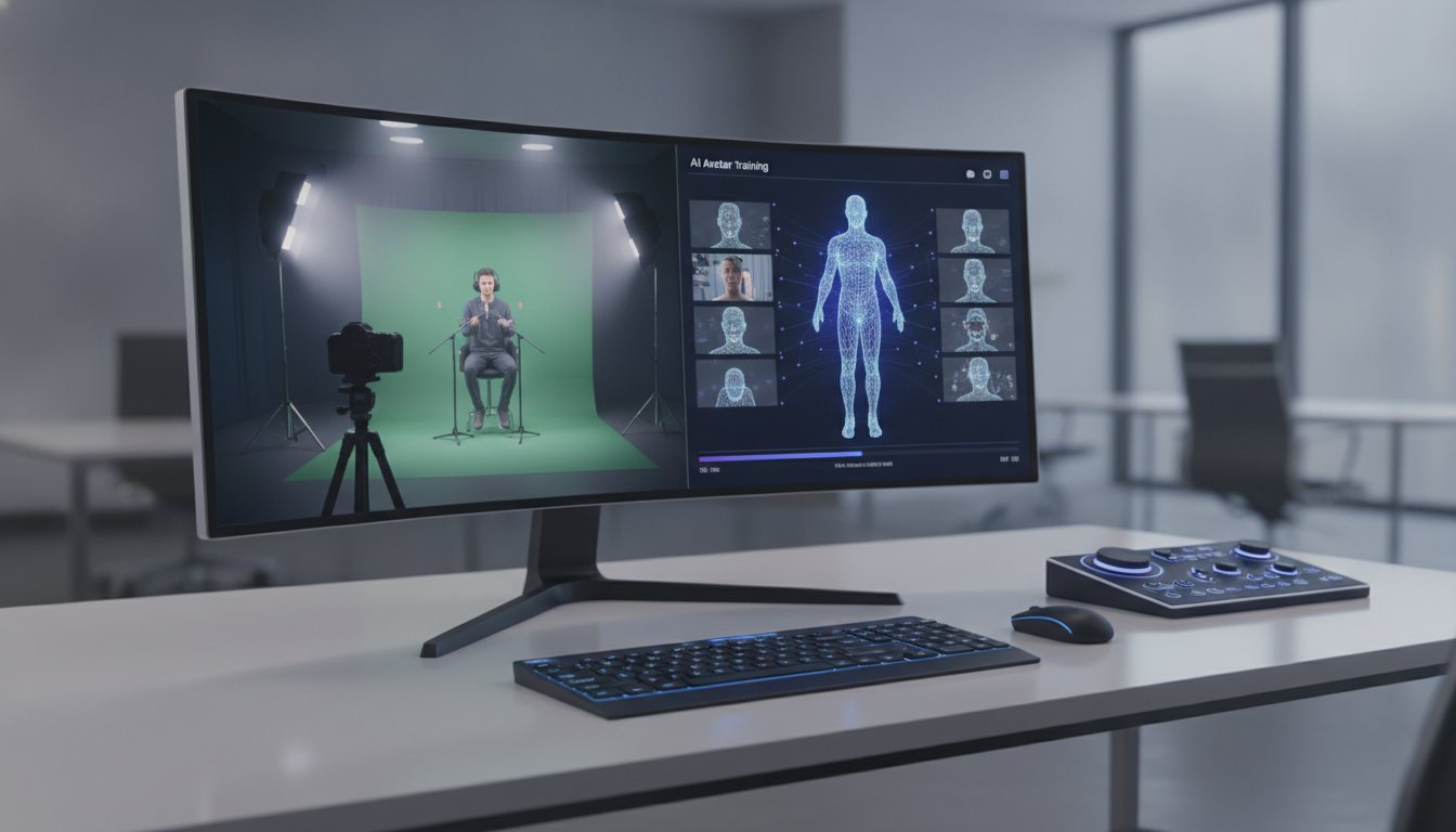 AI avatar dataset preparation interface showing video samples