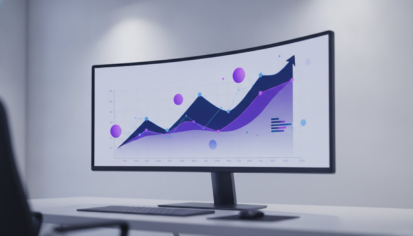 E-commerce performance marketing dashboard showing positive metrics and conversion growth