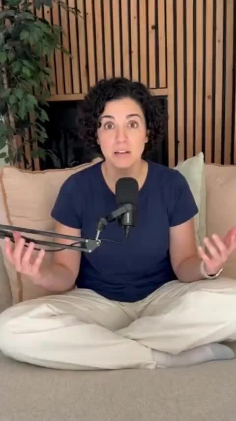 Generated podcast-style clip, a presenter seated at a microphone